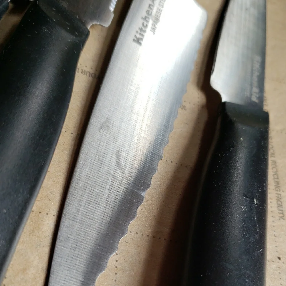 KitchenAid Black and Silver Knife Set